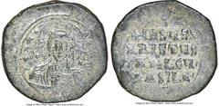 Ancients Byzantine Anonymous. Class A2. Time of Basil II and Constantine VIII (AD 976-1035). AE follis (33mm, 7h). NGC Choice VF. Constantinople. +EMMA-NOVHΛ, bust of Christ facing, wearing nimbus cru