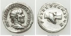 Ancients Roman Imperial Pupienus (April-July AD 238). AR antoninianus (21mm, 4.38 gm, 6h). XF. Rome. IMP CAES PVPIEN MAXIMVS AVG, radiate, draped and cuirassed bust of Pupienus right, seen from behind