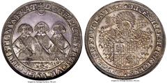 German States Silesia-Liegnitz-Brieg. Georg III, Ludwig & Christian Taler 1657 MS62 NGC, Brieg mint, KM413, Dav-7731A, F&S-1757, Saurma-Jeltsch-319. Apparently a quite rare die style for this already 