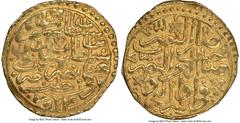 Islamic Dynasties Ottoman Empire Ottoman Empire. Selim II (AH 974-982 / AD 1566-1574) gold Sultani AH 974 (AD 1566/1567) AU Details (Bent) NGC, Halab mint (in Syria), A-1324. HID05401242017 © 2020 Her