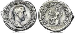 Ancients Roman Imperial Gordian I Africanus (March-April AD 238). AR denarius (21mm, 3.58 gm, 11h). NGC Choice VF 5/5 - 2/5, scratches. Rome. IMP M ANT GORDIANVS AFR AVG, laureate, draped, and cuirass