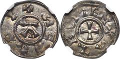 Great Britain Danish East Anglia Anglo-Viking - Danish East Anglia. Anonymous St. Edmund Memorial Penny ND (c. 895-910) MS63 NGC, Uncertain mint in East Anglia, Asten(?) as moneyer, S-960, N-483. 1.41