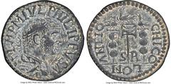Ancients Roman Provincial PISIDIA. Antioch. Philip I (AD 244-249). AE (25mm, 9.19 gm, 12h). NGC Choice VF 5/5 - 4/5. AD 245-247. IMP M IVL PHILIPPVS A, radiate, draped, and cuirassed bust of Philip I 