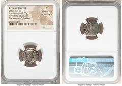 Ancients Roman Imperial Otho (January-April AD 69). AR denarius (17mm, 3.00 gm, 6h). NGC Fine 4/5 - 2/5. Rome, 15 January-9 March AD 69. IMP M OTHO CAESAR AVG TR P, bare, bewigged head of Otho right /