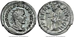 Ancients Roman Imperial Philip I (AD 244-249). AR antoninianus (24mm, 4.55 gm, 12h). NGC Choice AU 3/5 - 4/5. Rome, AD 244-247. IMP M IVL PHILIPPVS AVG, radiate, draped, and cuirassed bust of Philip I