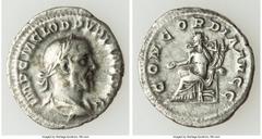 Ancients Roman Imperial Pupienus (AD 238). AR denarius (20mm, 2.25 gm, 6h). XF. Rome, April-June AD 238. IMP C M CLOD PVPIENVS AVG, laureate, draped, cuirassed bust of Pupienus right, seen from behind