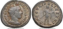 Ancients Roman Imperial Gordian III (AD 238-244). AR antoninianus (24mm, 12h). NGC VF. Antioch, ca. 242-244. IMP GORDIANVS PIVS FEL AVG, radiate, draped, and cuirassed bust of Gordian III right, seen 