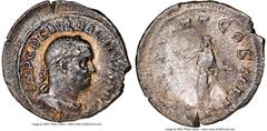 Ancients Roman Imperial Balbinus (April-July AD 238). AR denarius (20mm, 2.19 gm, 6h). NGC Choice XF 4/5 - 1/5, scratches. Rome. IMP C D CAEL BALBINVS AVG, laureate, draped, cuirassed bust of Balbinus