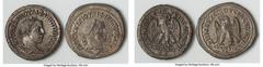 Ancients Ancient Lots ANCIENT LOTS. Roman Provincial. Philip I (AD 244-249). Lot of two (2) BI tetradrachms. VF. Includes: Two Philip I BI tetradrachms, various types. Total of two (2) coins in lot. S