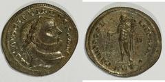 Roman Imperial. Lot of four silver and bronze coins. Includes: Diocletian. Follis. Antioch. XF, silvered // Constantius I. Follis. Serdica. Good VF // Constantine I, as Caesar. Follis. Treveri. Near X