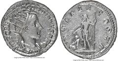 Ancients Roman Imperial Gordian III (AD 238-244). AR antoninianus (21mm, 4.78 gm, 1h). NGC MS 4/5 - 4/5. Rome, AD 239. IMP CAES M ANT GORDIANVS AVG, radiate, draped, and cuirassed bust of Gordian III 
