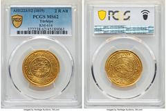 Islamic Dynasties Ottoman Empire Ottoman Empire. Mahmud II gold 2 Rumi Altin AH 1223 Year 12 (1819) MS62 PCGS, Constantinople mint (in Turkey), KM614. HID05401242017 © 2022 Heritage Auctions | All Rig
