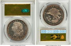 Patterns 1879 $1 Schoolgirl Dollar, Judd-1608, Pollock-1804, Low R.7, PR67 Cameo PCGS. CAC. Ex: Harry W. Bass, Jr. Collection. The "Schoolgirl" dollar features George T. Morgan's celebrated design. A 