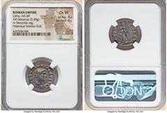 Ancients Roman Imperial Otho (January-April AD 69). AR denarius (19mm, 3.39 gm, 5h). NGC Choice VF 4/5 - 4/5. Rome. IMP M OTHO CAESAR AVG TR P, bare, bewigged head of Otho right / SECVRI-TAS P R, Secu