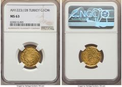 Islamic Dynasties Ottoman Empire Ottoman Empire. Mahmud II gold Cedid Mahmudiye AH 1223 Year 28 (1836/1837) MS63 NGC, Constantinople mint (in Turkey), KM645, Fr-10. Includes CNG Electronic Auction tag