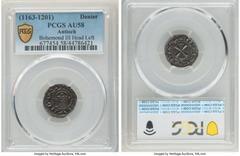 Crusader States Principality of Antioch Principality of Antioch. Bohemond III 4-Piece Lot of Certified Deniers ND (1163-1201) PCGS, 1) Denier - AU58 2) Denier - AU55 3) Denier - AU53 4) Denier - AU53 