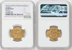 Islamic Dynasties Ottoman Empire Ottoman Empire. Ahmed I gold Sultani AH 1012 (AD 1603/1604) AU Details (Holed) NGC, Misr mint (in Egypt), A-1347.2. 3.38gm. HID05401242017 © 2022 Heritage Auctions | A