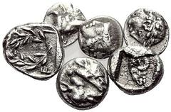 ANTIKE LOTS GRIECHISCHE MÜNZEN KLEINASIEN. Kleinsilber. Kebren , Diobol, SNG von Aulock 1546, ex MMAG, Basel / Liste 567 (1993), 284; Lamponeia , Hemiobol, Klein, KM 316, ex MMDe 30 (2009), 388; Neand