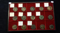 COINS OF THE ROMAN EMPIRE SMALL COLLECTION OF PADOUANS. Very interesting collection of 22 Padouans or bronze coins in the Padouan style. Augustus (OB CIVES SER); Tiberius (ROM ET AVG, CIVITATIBVS ASIA