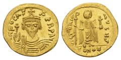 BYZANTINE COINS BYZANTINE EMPIRE Phocas, 602-610. Solidus 607-609, Constantinople. 4.38 g. DOC 10e. GOLD. Extremely fine