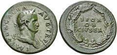 ROMAN COINS THE CIVIL WARS. THE GALBA COLLECTION. GALBA, AD 68-69. Sestertius, June - August 68. AE 25.48 g. IMP SER GALBA - AVG TR P Draped bust r., wearing oak wreath. Rev. SPQR / OB / CIV SER withi