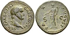 ROMAN COINS THE CIVIL WARS. THE GALBA COLLECTION. GALBA, AD 68-69. Dupondius, June - August 68. AE 10.76 g. SER GALBA IMP - CAES AVG TR P Laureate head r. Rev. PA - X - AVGVST Pax, wearing long dress,