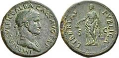 ROMAN COINS THE CIVIL WARS. THE GALBA COLLECTION. GALBA, AD 68-69. Sestertius, August - September 68. AE 28.54 g. IMP SER SVLPIC GALBA CAES AVG TR P Draped, laureate bust r. Rev. LIBERTAS - PVBLICA / 