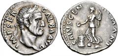 ROMAN COINS THE CIVIL WARS. THE GALBA COLLECTION. GALBA, AD 68-69. Denarius, July 68 - January 69. AR 3.52 g. IMP SER GALBA AVG Laureate head r. Rev. SALVS GEN - HVMANI Salus (?), wearing long dress, 