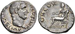 ROMAN COINS THE CIVIL WARS. VITELLIUS, AD 69 (April 19 - December 20). Denarius. AR 3.36 g. A VITELLIVS - GERMANI­CVS IMP Bare head r. Rev. CONCOR - DIA PR Concordia, wearing long dress, seated l. on 