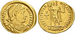 ROMAN COINS COINS OF THE ROMAN EMPIRE. VALENTINIANUS I, 364-375. Solidus AD 364, Antioch. 10th officina. AV. 3,75 g. DN VALENTINI-ANVS P F AVG Rosette-diademed, draped, and cuirassed bust r. Rev. REST