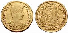 COINS OF THE ROMAN EMPIRE Constantius II., 337-361 No: 39 Schätzpreis/Estimate CHF 250.- d=21 mm Constantius II., 337-361 for Constantius Gallus. Solidus 351/354 AD, Antiochia, 10th offizin. Bust righ