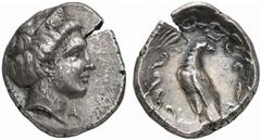 MONNAIES GRECQUES ELIS No: 1181     Schätzpreis/Estimate CHF 4500 d=28 mm OLYMPIA. Statère, vers 348 av. J.-C. F-A Tête d'Héra à d., coiffée d'une stéphanè ornée de palmettes; elle est parée d'un pend