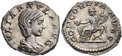 ROMAN COINS ROMAN COINS. COINS OF THE ROMAN EMPIRE. JULIA PAULA, 1st wife of Elagabalus, AD 219-220. Denarius, Eastern mint. AR 2.74 g. IVLIA PAVLA AVG Draped bust r., hair in waves and tied up in the