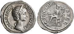 ROMAN COINS ROMAN COINS. COINS OF THE ROMAN EMPIRE. ORBIANA, wife of Severus Alexander (AD 222-235). Denarius, marriage issue, 225. AR 3.52 g. SAL BARBIA - ORBIANA AVG Draped and diademed bust r. Rev.