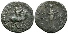 Grecia Antigua INDOESCITAS, Azes II. Tetradracma. (Ae. 8,36g/23mm). 28-12 a.C. (HGC 12, 637). Anv: Azes sobre caballo a derecha, alrededor leyenda. Rev: Atenas estante a derecha portando lanza y escud