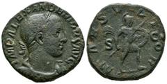Imperio Romano ALEJANDRO SEVERO. Sestercio. (Ae. 17,85g/24mm). 232 d.C. Roma. (RIC 635). Anv: Busto laureado, drapeado y con coraza de Alejandro Severo a derecha, alrededor leyenda: IMP ALEXANDER PIVS