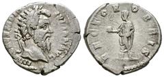 Imperio Romano DIDIO JULIANO. Denario. (Ar. 2,77g/19mm). 193 d.C. Roma. (RIC 3). Anv: Cabez laureada de Didio Juliano a derecha, alrededor leyenda: IMP CAES M DID IVLIAN AVG. Rev: Didio Juliano estant