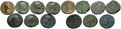 Imperio Romano Bonito e interesante conjunto de 7 monedas de módulos medios de distintos emperadores destacando un Dupondio de Vespasioano y dos Ases, uno de Vitelio y otro de Crispina. A EXAMINAR.