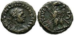 Imperio Romano AURELIANO. Tetradracma. (Ve. 7,12g/20mm). 274-275 d.C. (Año 6). Alejandría. (Emmet 3927.6). Anv: Busto laureado y drapeado de Aureliano a derecha, alrededor leyenda griega. Rev: Aguila 