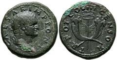 Imperio Romano TITO. Dupondio. (Ae. 11,90g/27mm). 74 d.C. Roma. (RIC 813d). Anv: Busto laureado de Tito a derecha, alrededor leyenda: T CAESAR IMP PONT. Rev: Caduceo alado flanqueado por doble cornuco