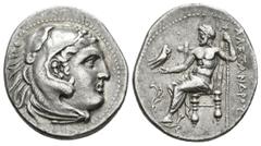 Ancient Greek coins REINO DE MACEDONIA. Alejandro III Magno. Dracma. 336-323 a.C. Ceca incierta. A/ Cabeza de Herakles con piel de león a derecha. R/ Zeus sedente a izquierda portando cetro y águila, 