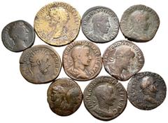 Lots and collections IMPERIO ROMANO. Lote compuesto por 10 monedas de bronce, conteniendo: Claudio. Sestercio; Vespasiano. As; Marco Aurelio. Sestercio y Dupondio; Filipo I. Sestercio; Gordiano III. S