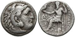 Ancient Greek coins REYES DE MACEDONIA, Alejandro. Dracma. (Ar. 3,94g/17mm). 319-305 a.C. Magnesia. (Price 1980). MBC-.