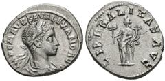 Imperio Romano SEVERUS ALEXANDER. Denarius. (Ar. 2.80g / 19mm). 233-235 AD Rome. (RIC 148). Anv: Laureate and draped bust of Alejandro Severo on the right, around the legend: IMP CM AVR SEV ALEXAND AV
