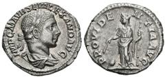 Imperio Romano SEVERUS ALEXANDER. Denarius. (Ar. 2.47g / 19mm). 222-228 AD Rome. (RIC 173). Anv: Laureate and draped bust of Alejandro Severo on the right, around the legend: IMP CM AVR SEV ALEXAND AV