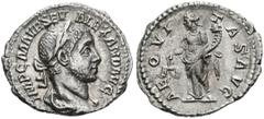 Imperio Romano SEVERUS ALEXANDER. Denarius. (Ar. 2.20g / 19mm). 222-228 AD Rome. (RIC 127). Anv: Laureate and draped bust of Alejandro Severo on the right, around it read: IMP CM AVR SEV ALEXAND AVG. 