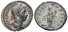 Roman Empire SEVERUS ALEXANDER. Denarius. (Ar. 3.53g / 19mm). 227 AD Rome. (RIC 64). Anv: Laureate and draped bust of Alejandro Severo on the right, around the legend: IMP CM AVR SEV ALEXAND AVG. Rev: