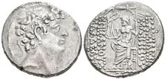 Grecia Antigua REINO SELEUCIDA, Filipo I Filadelfos. Tetradracma. (Ar. 15,41g/27mm). 95-76 a.C. Antioquía en el Orontes. (SC 2463). Anv: Cabeza laureada de Filipo I a derecha. Rev: Zeus sentado a izqu