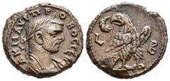 Imperio Romano PROBO. Tetradracma. (Ae. 7,02g/20mm). 276-277 d.C. Alejandría. (Emmett 3983). Anv: Busto laureado y con coraza de Probo a derecha, alrededor leyenda griega. Rev: Aguila estante a izquie