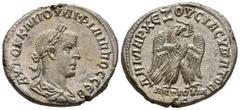 Imperio Romano FILIPO II. Tetradracma. (Ar. 11,57g/27mm). 248 d.C. Siria, Antioquía. (Prieur 474). Anv: Busto laureado, drapeado y con coraza de Filipo II a derecha, alrededor leyenda griega. Rev: Agu